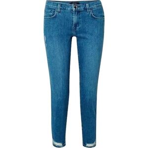 J Brand ‘Sadey’ Cropped Slim Jeans in “Solar Destruct” Size 27
